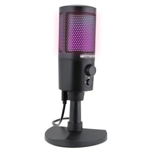 Emerson USB Gaming et Streaming Microphone avec Éclairage RVB avec zenvirotech.ca