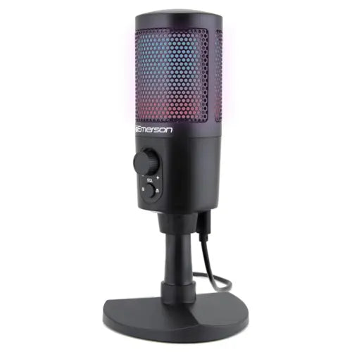Emerson USB Gaming et Streaming Microphone avec Éclairage RVB avec zenvirotech.ca