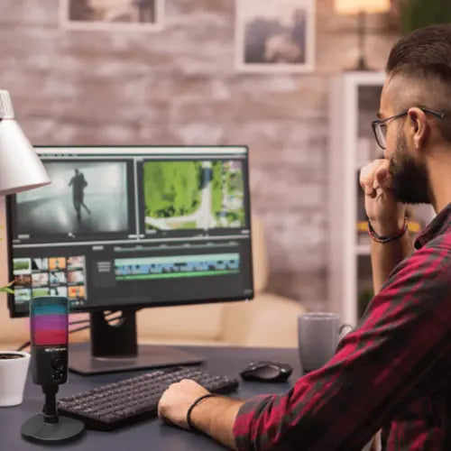 Emerson USB Gaming et Streaming Microphone avec Éclairage RVB avec zenvirotech.ca