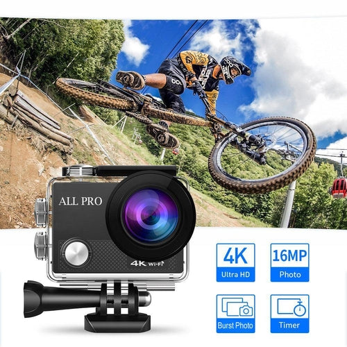 4K Étanche Toute La Caméra WiFi UHD Numérique + Télécommande RF Et Accessoires zenvirotech.ca