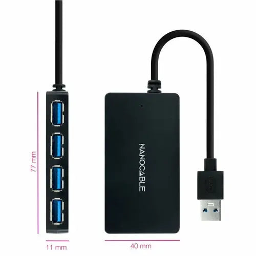 USB Hub NANOCABLE AAOAUS0187 zenvirotech.ca
