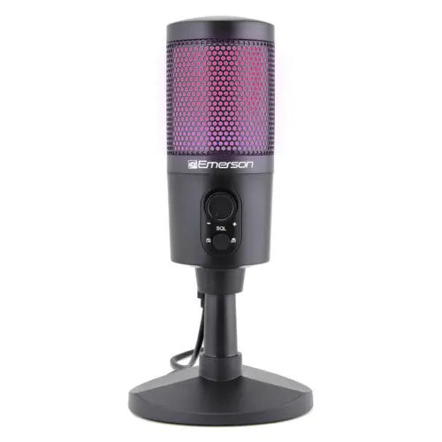Emerson USB Gaming et Streaming Microphone avec Éclairage RVB avec zenvirotech.ca