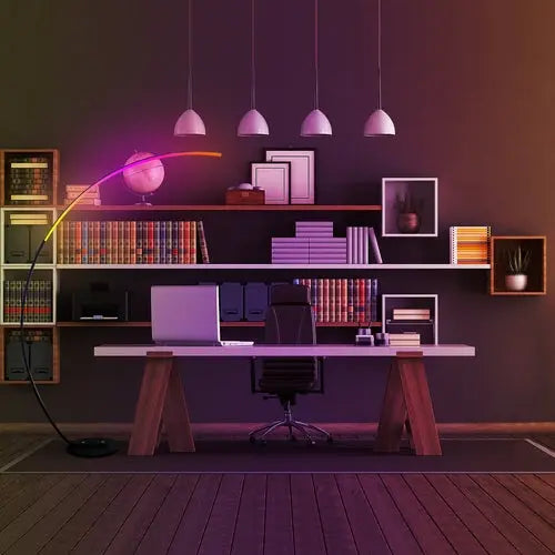 Lampadaire moderne à courbe RGBW | Nouvelle version zenvirotech.ca