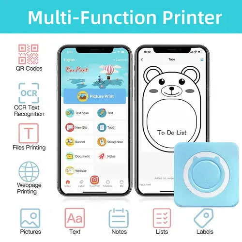 Mini imprimante Portable autocollants thermiques papier sans encre Bluetooth zenvirotech.ca