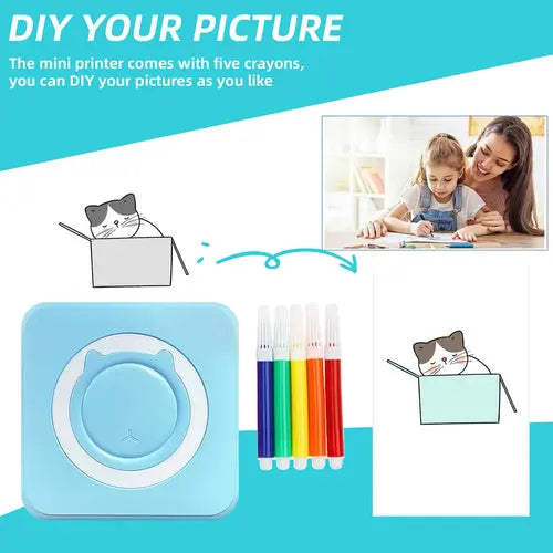 Mini imprimante Portable autocollants thermiques papier sans encre Bluetooth zenvirotech.ca