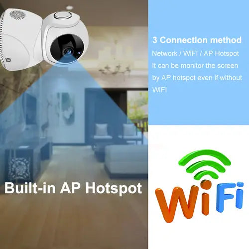Caméra HD 1080P 360° Panoramique PTZ Wifi zenvirotech.ca