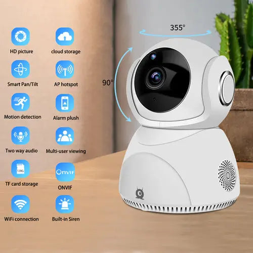 Caméra HD 1080P 360° Panoramique PTZ Wifi zenvirotech.ca
