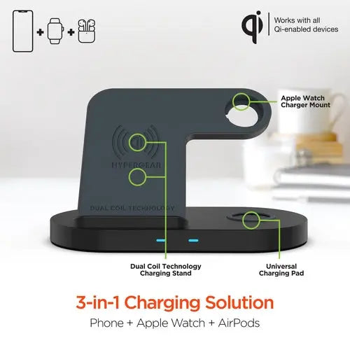 HyperGear 3-en-1 Station de recharge sans fil zenvirotech.ca