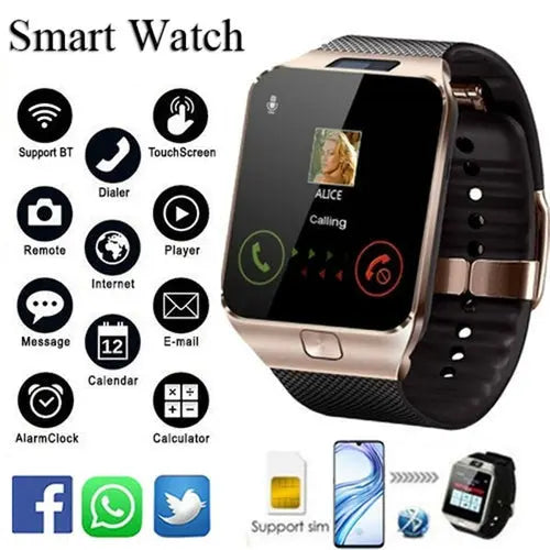 Bluetooth android smart watch avec caméra Horloge SIM TF Slot smartwatch zenvirotech.ca